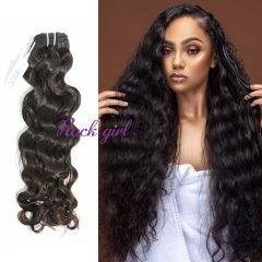 #1b Brazilian Virgin Human Hair Weft indian wavy