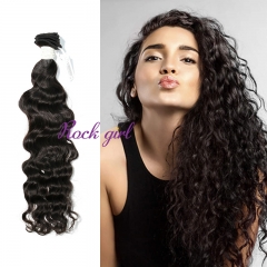 #1b Brazilian Virgin Human Hair Weft indian curly