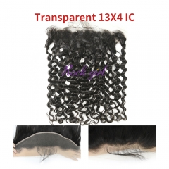 #1b Brazilian Virgin Human Hair 13X4 Lace Frontal Italy Curly