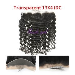 #1b Brazilian Virgin Human Hair 13X4 Lace Frontal Indian Curly