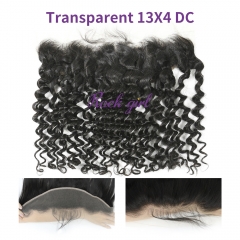 #1b Brazilian Virgin Human Hair 13X4 Lace Frontal Deep Curly