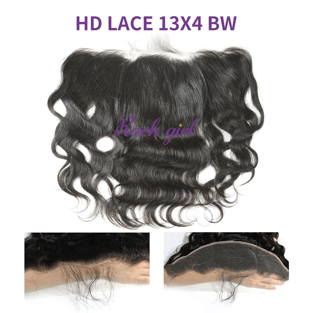 HD Lace  Virgin Human Hair Body Wave 13x4  Lace Closure