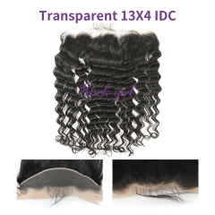 #1b Brazilian Virgin Human Hair 13X4 Lace Frontal Indian Curly