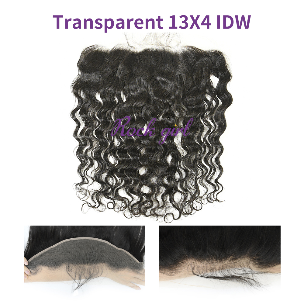 #1b Brazilian Virgin Human Hair 13X4 Lace Frontal Indian wave