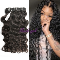 #1b Brazilian Virgin Human Hair Weft indian wavy