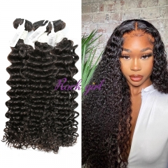 #1b Indian Virgin Human Hair Weft deep curly