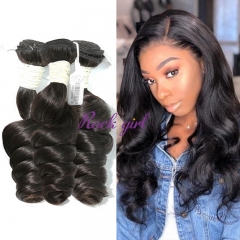 #1b Malaysian Virgin  Hair Weft loose wave