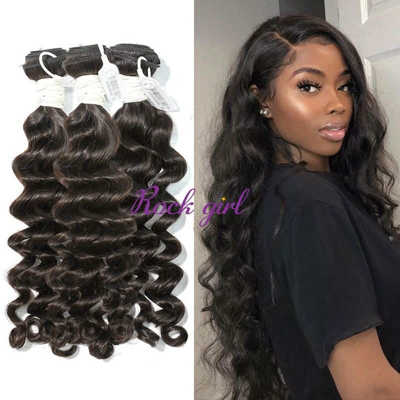 #1b Indian Virgin Human Hair Weft deep wave