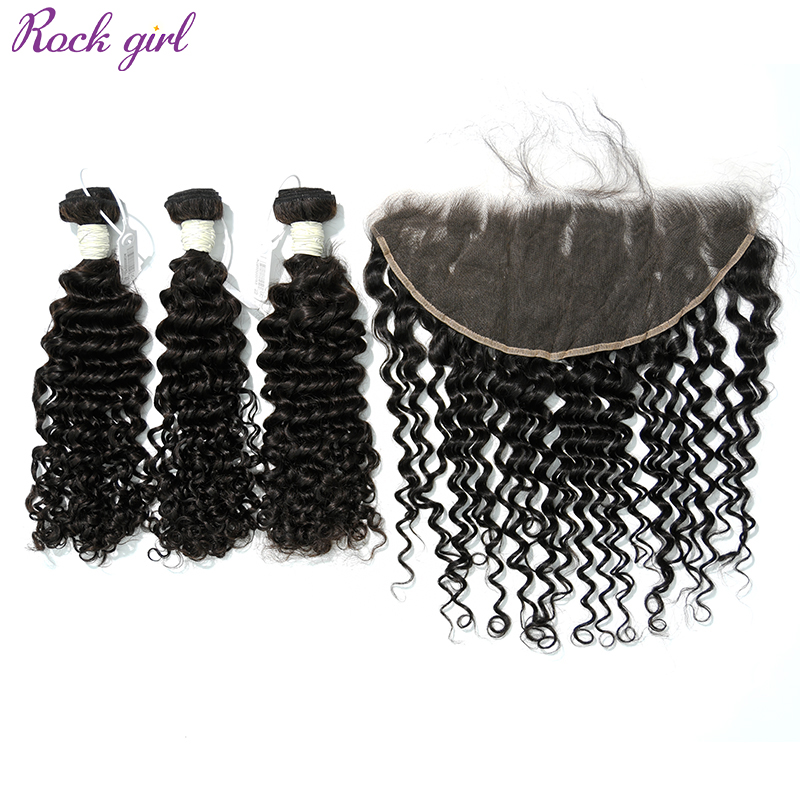 Virgin Deep Curly 22 24 26 Inch And 13x6 HD Lace 20 Inch  Free Shipping