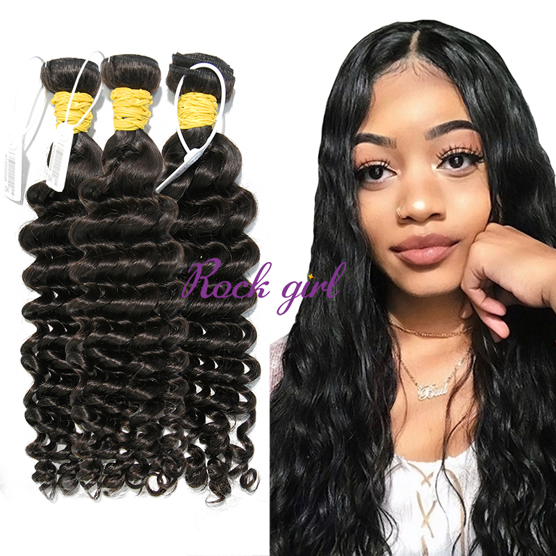 #1b Peruvian Raw Human Hair Weft deep wave