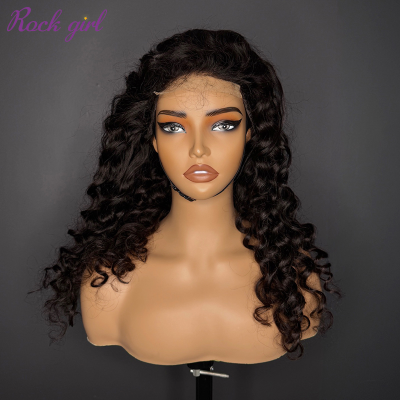 Natural #1b Brazilian Virgin Human Hair 4x4 Swiss HD wig Deep Wave