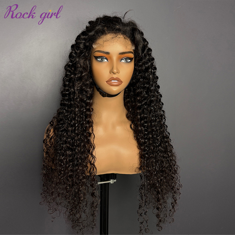 Natural #1b Brazilian Virgin Human Hair 4x4 Swiss HD wig Italian Curly